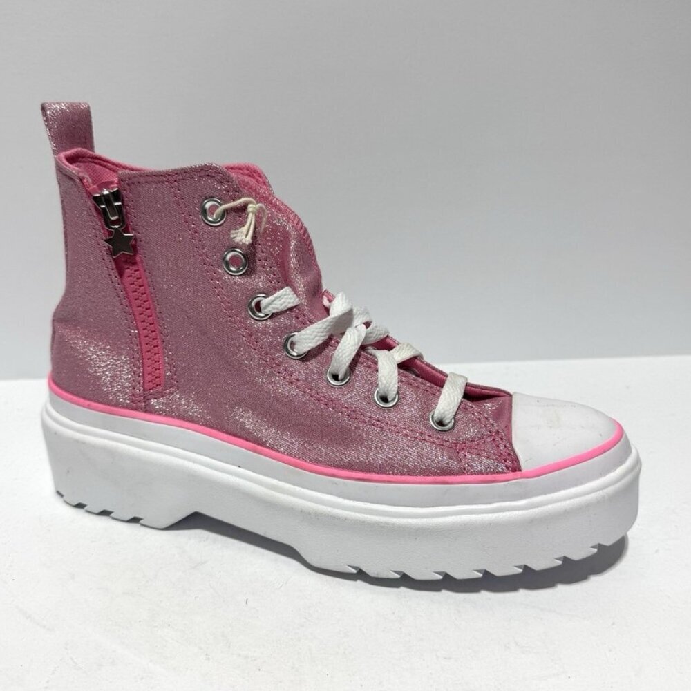 Converse Girls Lugged Lift Platform Sneakers Pink Size 6 M